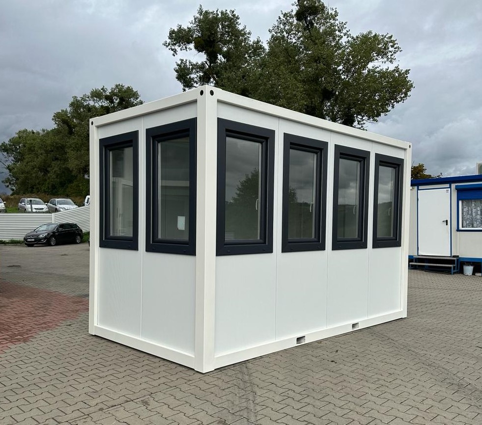 Prefab kantoorunit KLW 20 Kantoorunit Alicia voor de binnenruimte 4x2m. Een kijkje in de productieruimte waar deze verrassend voordelige en duurzame kantoorunits geproduceerd worden.