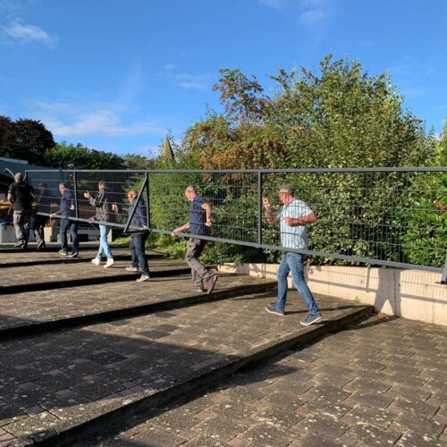 Pannakooi Match 144 Het volledig gelaste zij-frame van een pannakooi Match met afmetingen van maar liefst 5 x 9 meter.