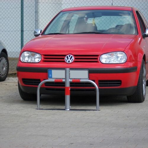 Neerklapbare parkeerbeugel met cilinderslot