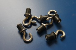 Nethaken met rubberen plug 4 RVS nethaken met rubberen plug