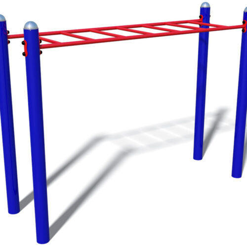 De Swing Along. Buitenfitness toestel voor kracht, cardio en reken strekken.