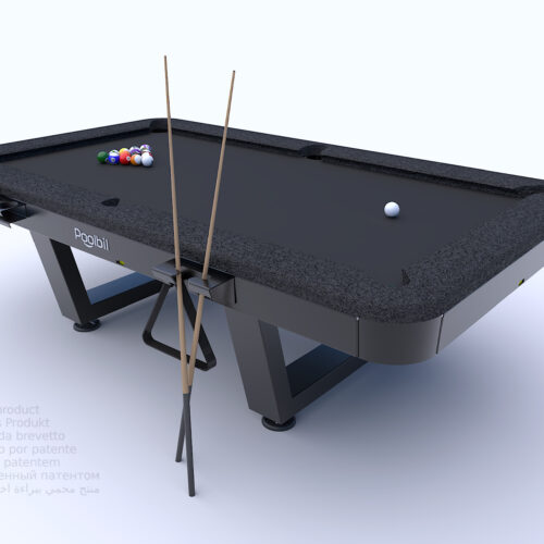 Pooltafel voor buiten model Solid 15 Pooltafel voor buiten. Inclusief nivelleringssysteem – Speel altijd op een perfect vlak oppervlak met de ingebouwde waterpasvaten