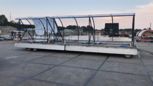 Fietsoverkapping - overdekte rijwielstalling BF1000. 2 stuks op transport.