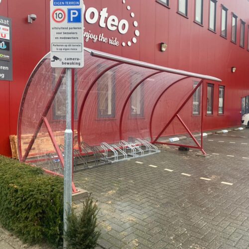 Fietsoverkapping BF1000 – Halfrond & Transparant 207 fietsoverkapping BF1000 kleur rood
