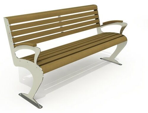 Parkbank Sincan 12 Impressie van Parkbank Sincan, ook in verzinkt en gecoat staal leverbaar.