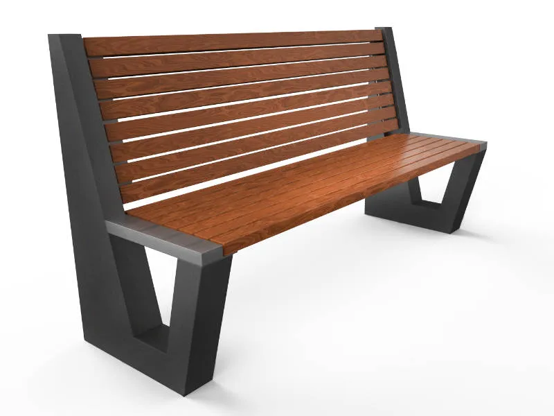 Parkbank Vera 1 Design Betonbank - parkbank met leuning.