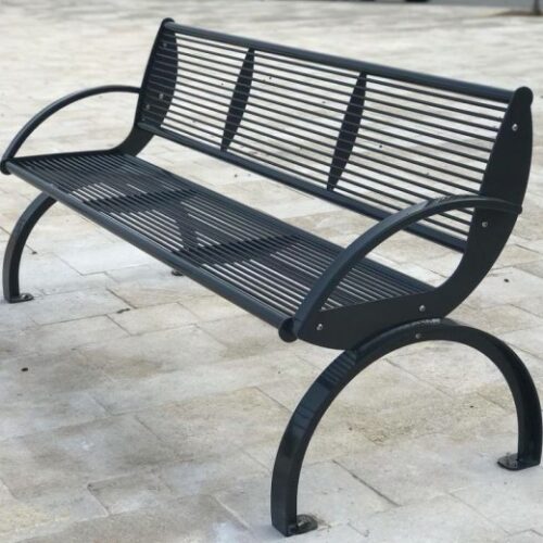 Parkbank Cetra 17 parkbank model Cetra, gecoat in ral 9005 diepzwart