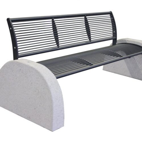 Design parkbank met beton en staal