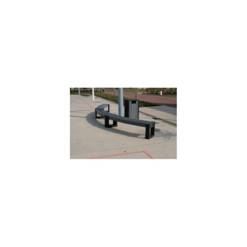 Kunststof parkbank Canvas 30° 37 Parkbank Canvas gebogen, uitgevoerd in Urual Black