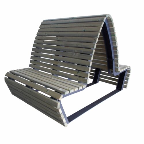 Dubbele parkbank. Nieuw in het assortiment. Voor introductieprijzen.