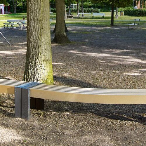 Kunststof parkbank Canvas 30° 29 Parkbank Canvas, grafittiproof en rotvrij park- en straatmeubilair.