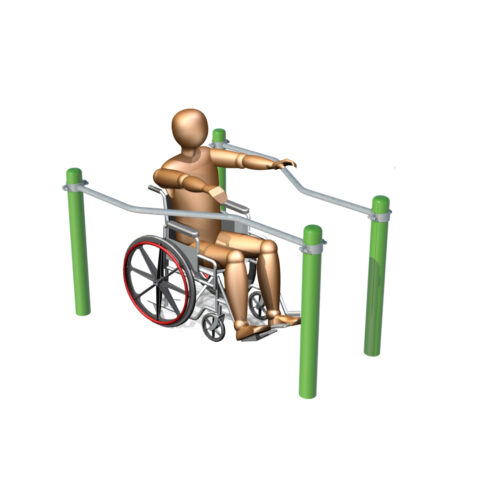 Buiten fitnesstoestel Parallel Bars een aanwinst voor uw buitensport accommodatie.