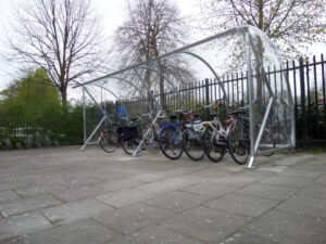 Transparante Fietsoverkapping BF1000 lengte 6 meter