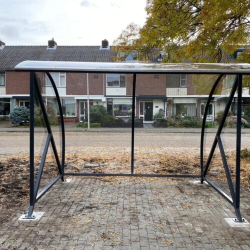Rookoverkapping - rookabri BF1000 133 Ontwikkeld als fietsoverkapping maar ook heir weer ingezet asl rookabri. Onze BF1000, onze top aanbieding.