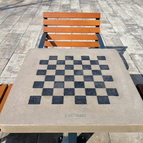Schaaktafel voor buiten model MAT 20 Schaaktafel buiten met stoelen