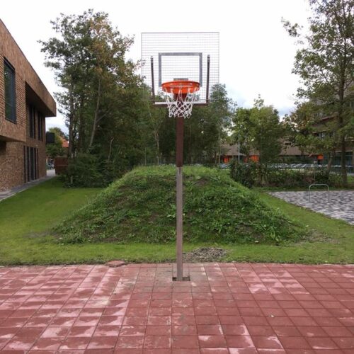 Basketbalpaal Rothe Fixed 33 De uitvoering van deze fraaie recreatie basketbaldoel met geluidsarm bord in de verzinkt uitvoering