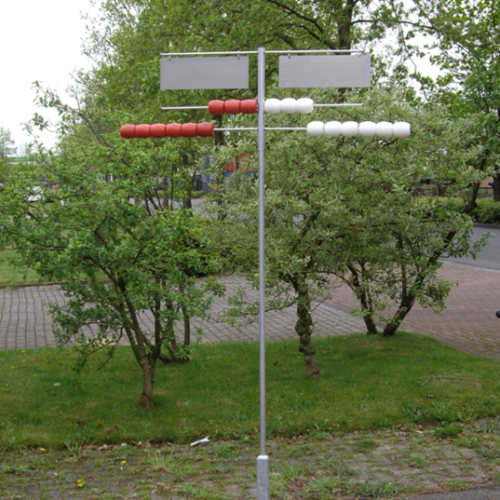 Tennis scorebord met schuifkogels voor buiten.
