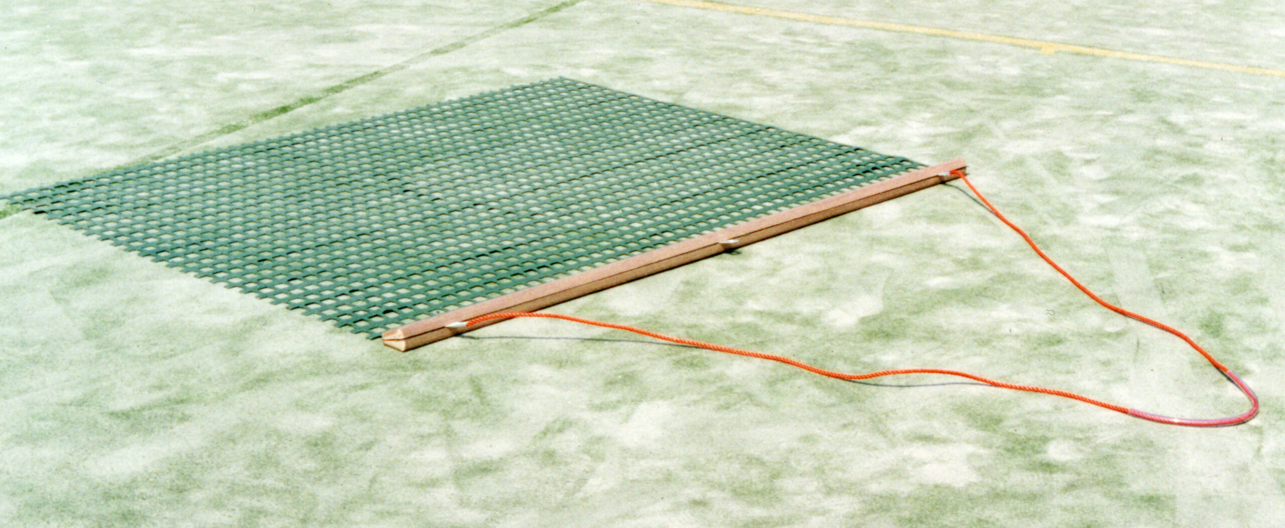 Sleepmat 200 cm. 1 Rubberen sleepmat met trekbalk