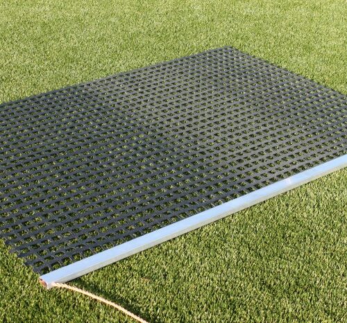 Rubberen sleepmat met aluminium trekbalk