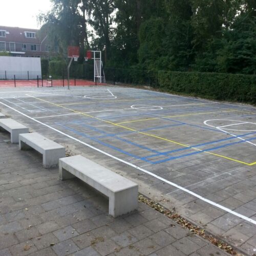 Sportvloercoating 42 Diverse sportbelijningen.
