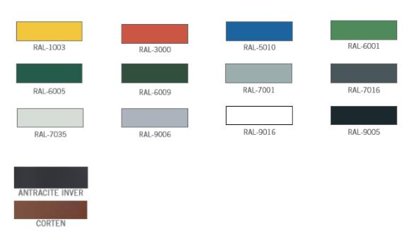 Gescheiden afvalbak model Settori 4 De standaard ral kleuren afvalbak Settori. U kunt gewoon bij uw bestelling de gewenste kleur doorgeven.