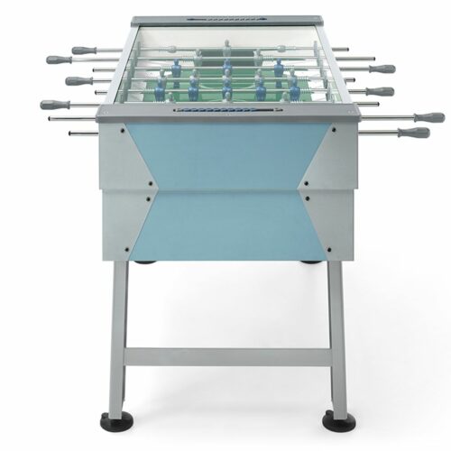 Tafelvoetbaltafel Outdoor model Rainbow 7 Deze weersbestendige voetbaltafel is ontworpen voor buitenruimtes waar continu toezicht niet mogelijk is.