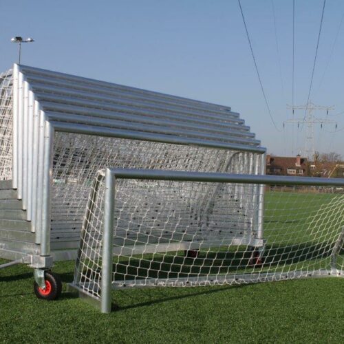 Stapelbare 3 x 1 m voetbaldoeltjes van aluminium
