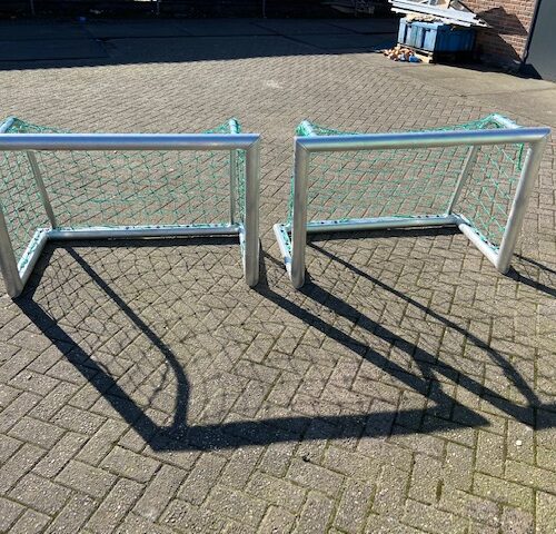 aluminium voetbaldoeltjes met net 1.2 x 0.8m
