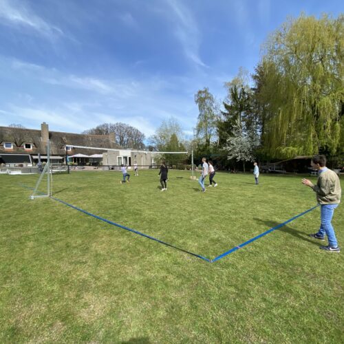 Verplaatsbare volleybalset buiten 5 Geproduceerd van aluminium, dus bijzonder duurzame volleybalpalen, sportief plezier voor jong en oud.