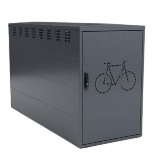 Protect fietsbox in RAL 7016 antraciet voor veilige buitenstalling van fietsen