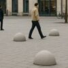 Robuuste Halve Betonnen Bol 3 Betonnen parkeerbollen afzetbollen voor openbare ruimte