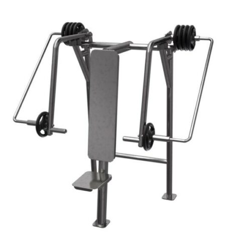 Dé klassieker in outdoor fitness. Train borst, armen en rug met dit duurzame RVS304 bankdruktoestel. Voor kracht, uithoudingsvermogen en fitheid.
