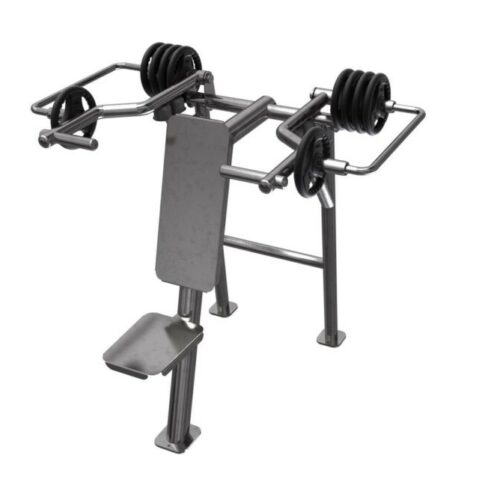 Versterk schouders en armen met dit outdoor toestel van RVS304. Ideaal voor deltoid- en bicepstraining en betere gewrichtsmobiliteit.