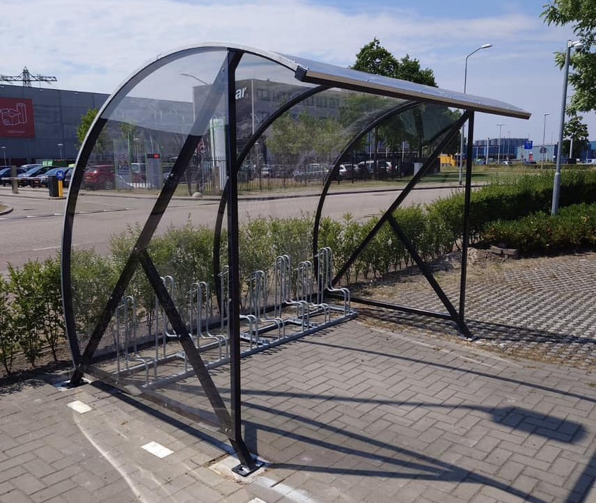 Ontdek de duurzame fietsenstallingen van SKWshop 5 fietsoverkapping BF1000 3 meter