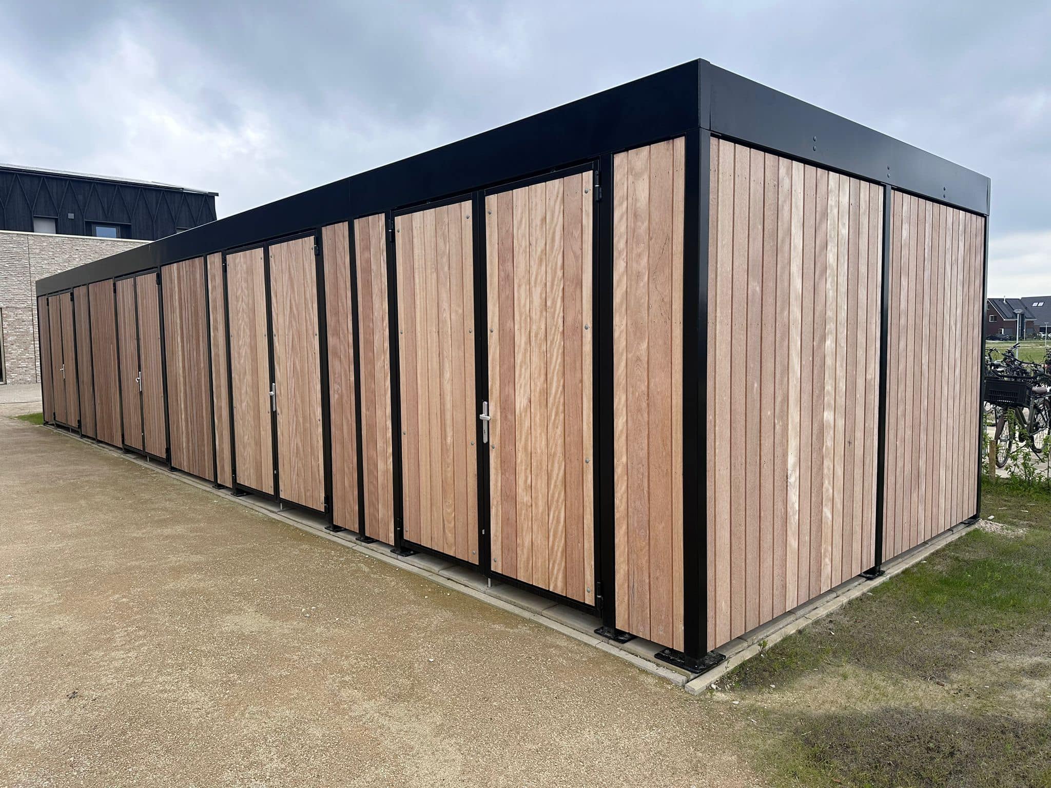 Nieuw! Fietsoverkapping - fietsenberging Timber 2 fietsoverkapping Timber