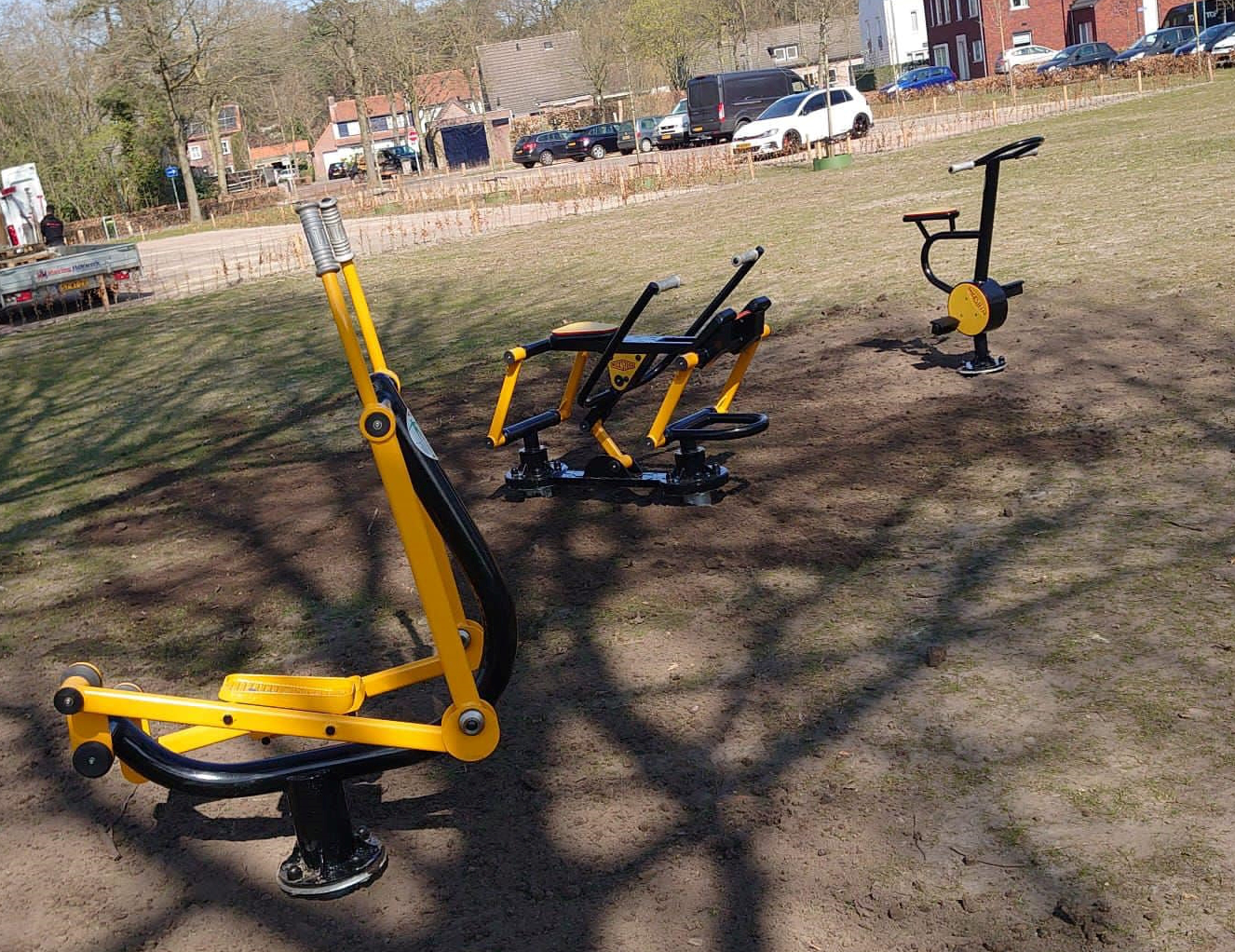Buiten fitness toestellen 2 outdoor fitness apparaten Eigen gekozen formaat 0