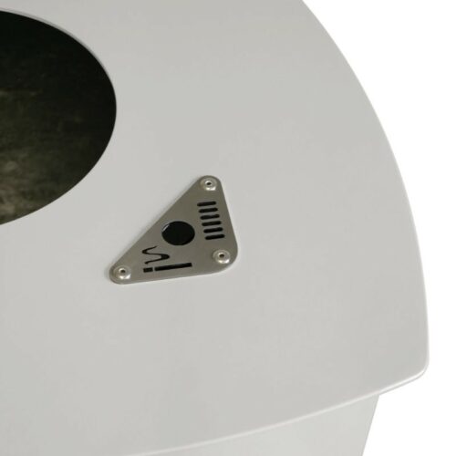 Buiten Afvalbak Forte 110L 8 Buiten afvalbak Forte 110 liter voor openbare ruimte, thermisch verzinkt en gepoedercoat staal, met afsluitbare deur en grote inwerpopening en asbak