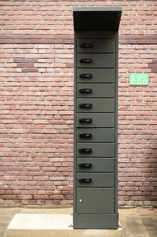 E-bike accu oplaadlocker Core voor veilig opladen van e-bike batterijen buiten