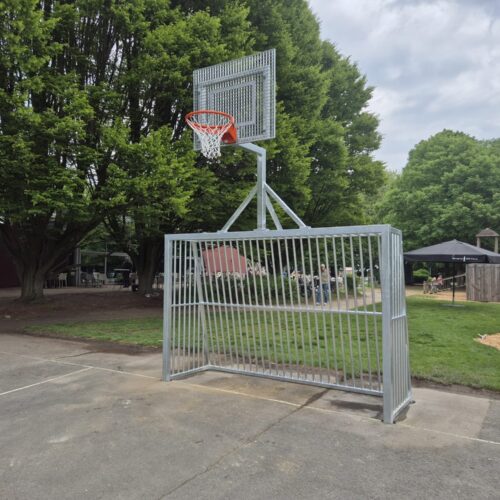 Voetbaldoel basketbalcombinatie VB200 36 Nederlands fabricaat antivandaal voetbaldoel met basketbalbord voor intensief buitengebruik in België