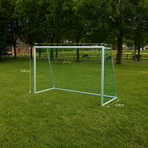Jeugd voetbaldoel JVD140 23 Voetbaldoel 3x2 meter JVD130 aluminium met doorlopende netbeugel voor scholen en verenigingen