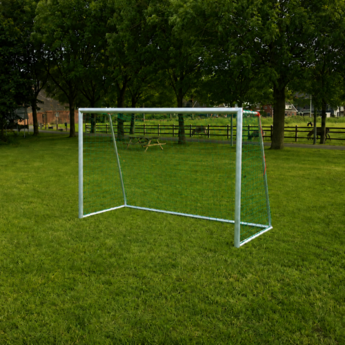 Jeugd voetbaldoel JVD140 24 Voetbaldoel JVD130 van aluminium met doorlopende netbeugel in afmeting 3 x 2 meter