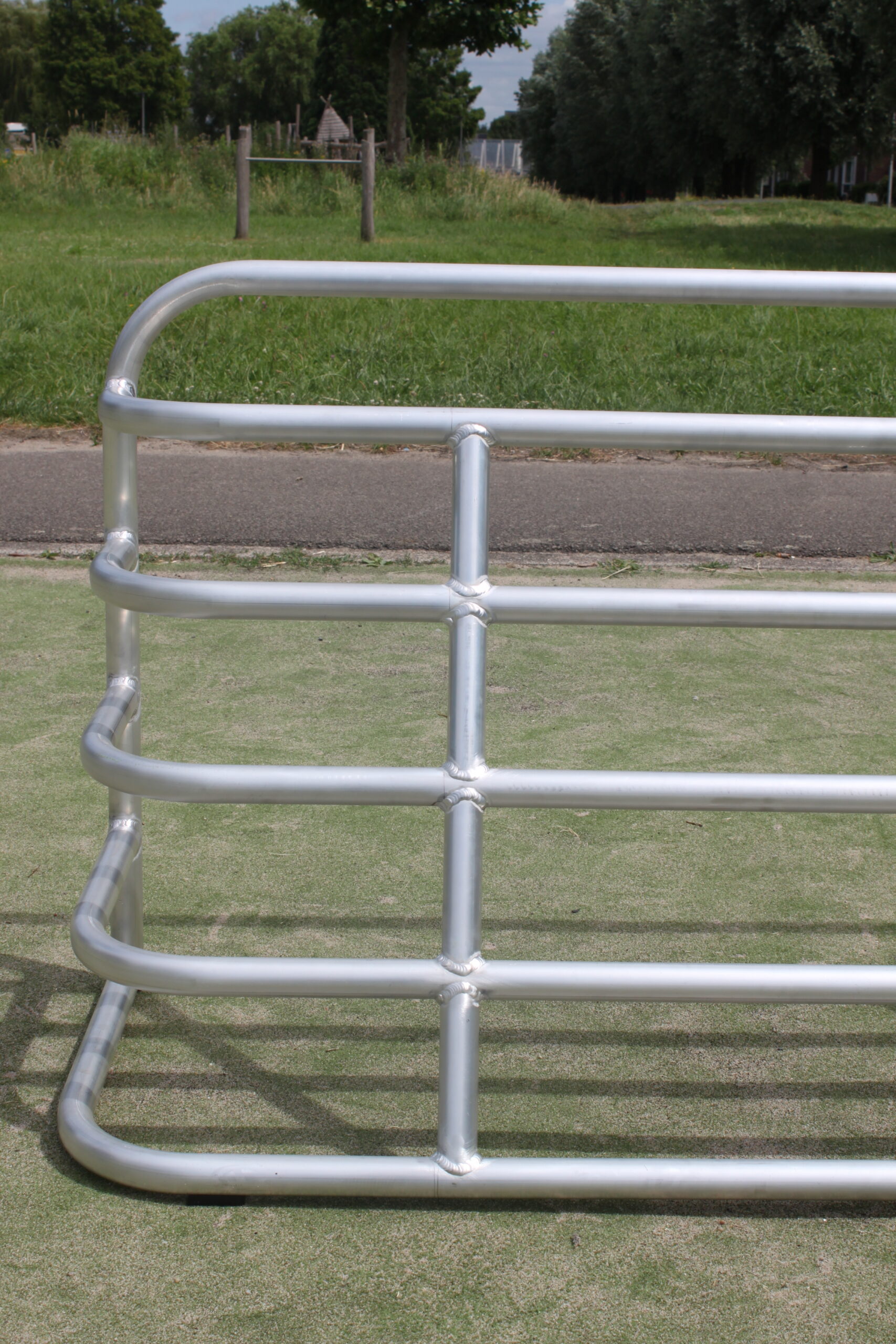 Voetbaldoeltjes Tube aluminium (1.5 x 0.75 m) 18 Voetbaldoel aluminium 150 x 75 cm voor intensief gebruik