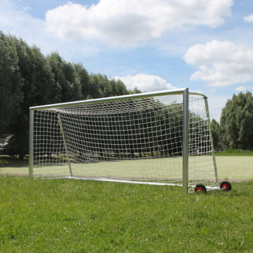 Verplaatsbaar Pupillen voetbaldoel JVD190 5×2 meter met transportwielen en ingefreesde nethaken