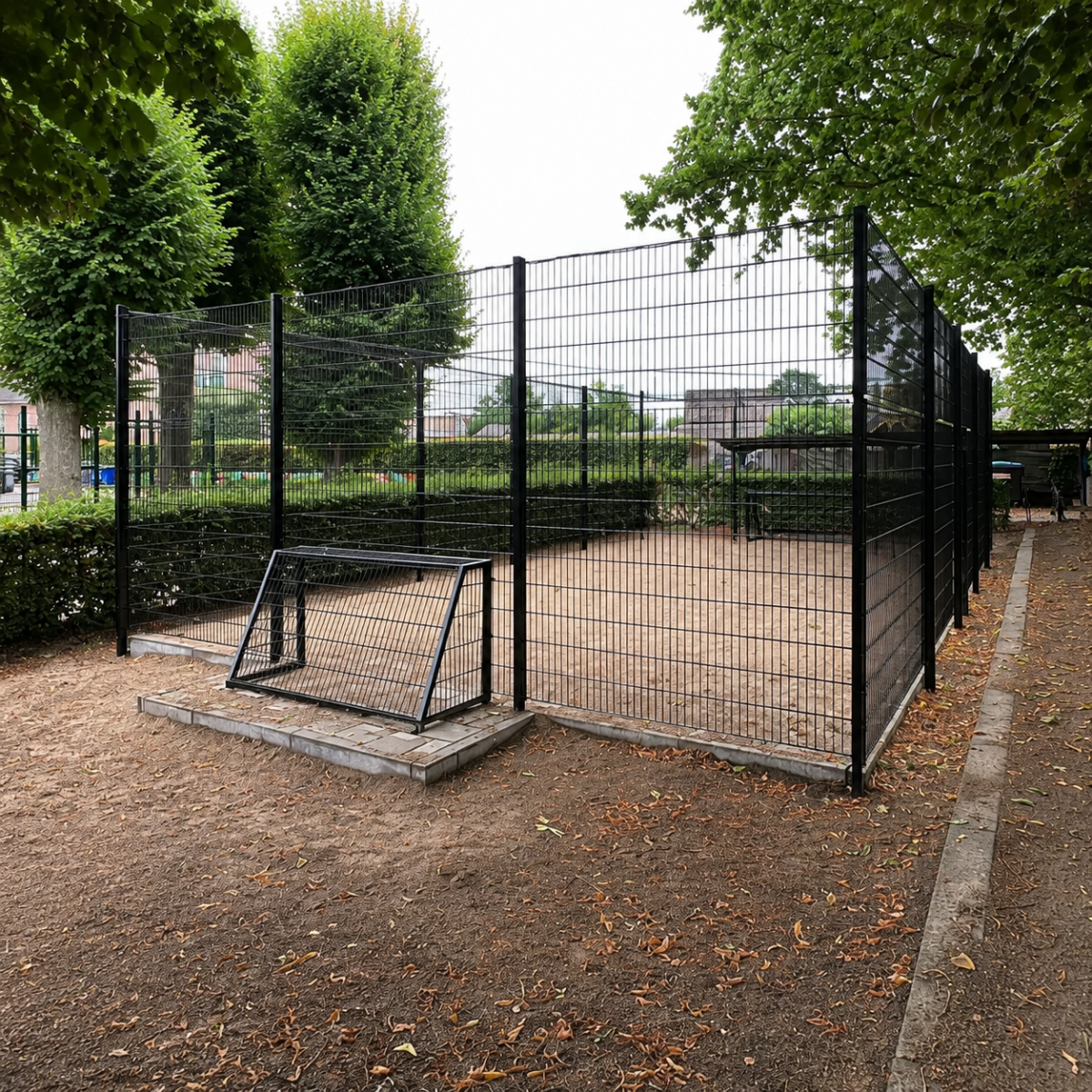 Maatwerk pannakooi van 12 x 7 meter geleverd in Urmond 1 Maatwerk pannakooi van 12 x 7 meter met drie meter hoge wanden in Urmond